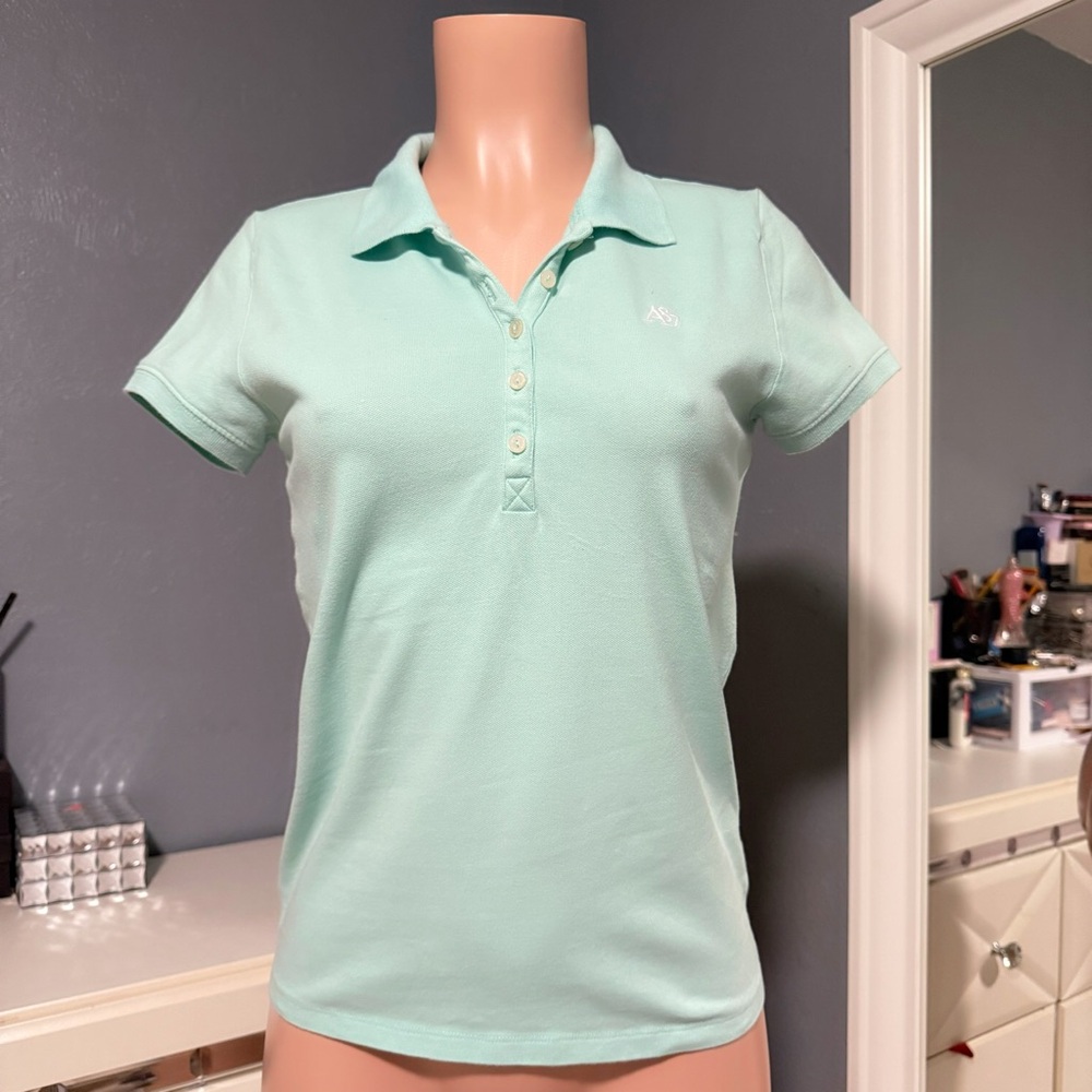 Aeropostale Light Green Short Sleeve Polo Shirt